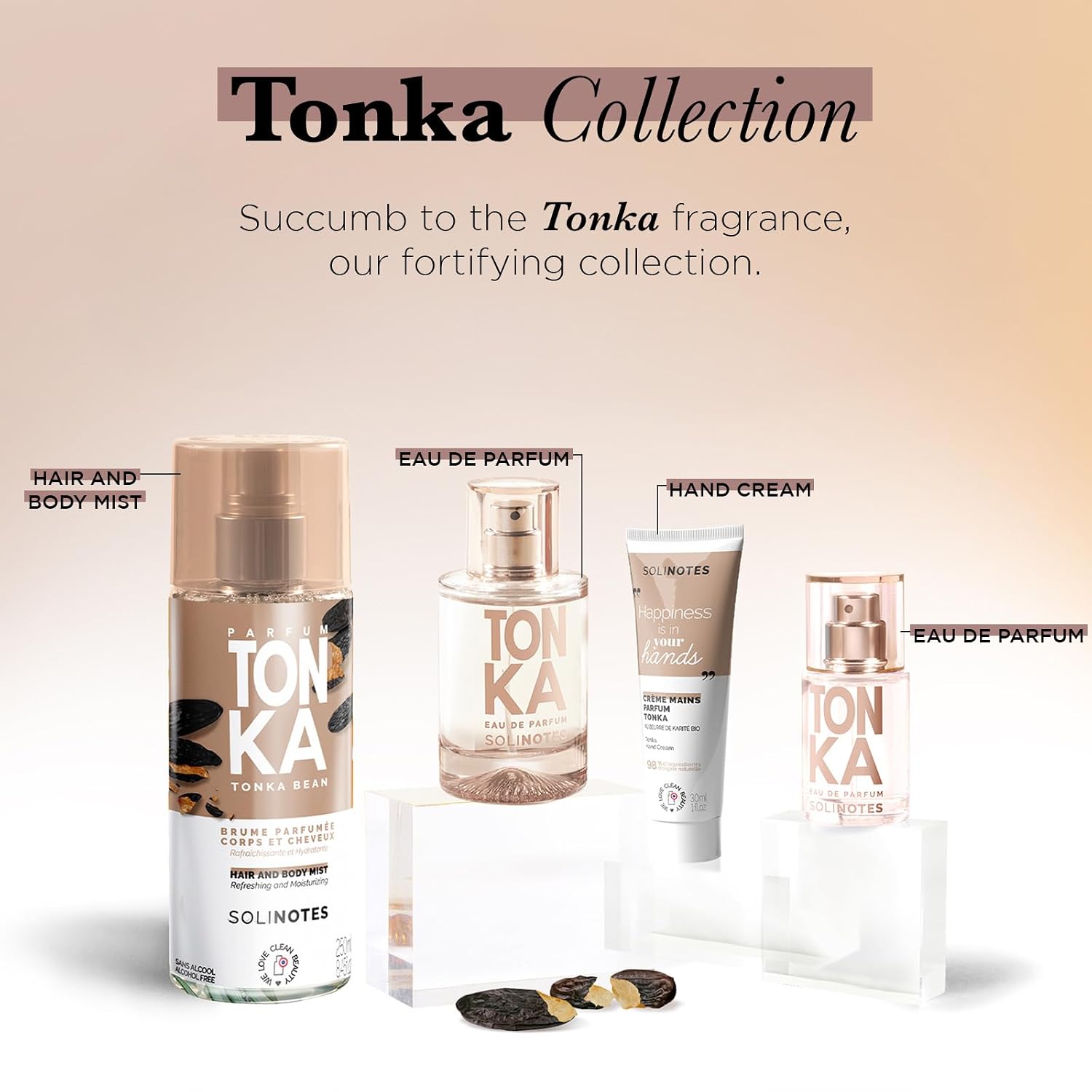 Solinotes Tonka Eau de Parfum for Women & Men, Gourmand Vanilla Musk Perfume with Tonka Bean, Spices & Amber, Long-Lasting Fragrance, Vegan, Made in France, 1.7 Fl Oz / 50 ml