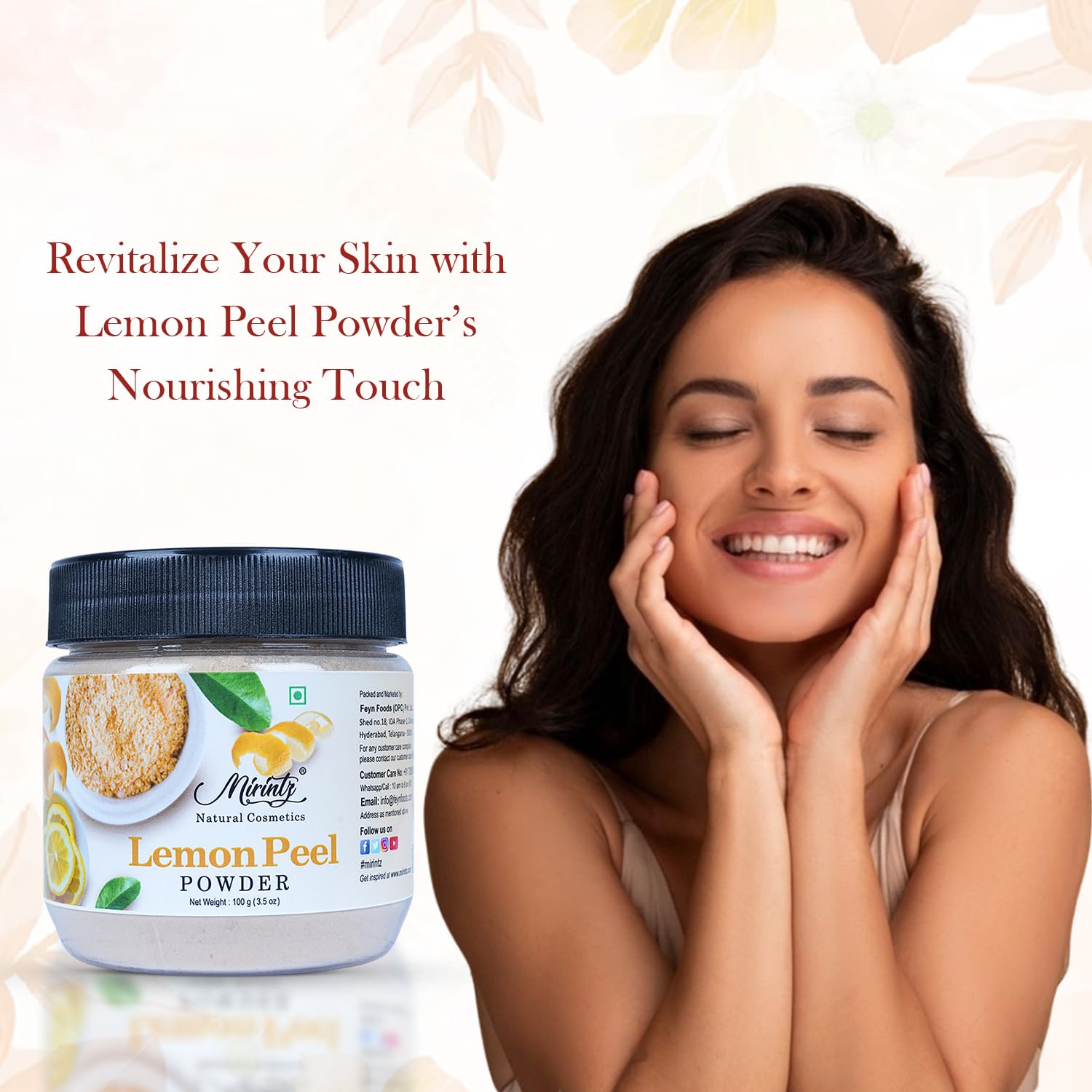 100% Natural Lemon Peel Powder | (100 gms) Pure Lemon Face Peel Mask for Cosmetics & Skincare | Ayurveda Products Vitamin C Face Mask | Lemon Powder Skin Peeling for Face | Skincare Gift Set