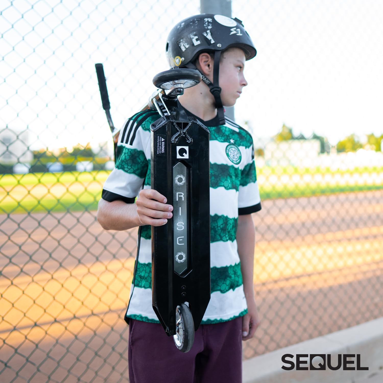 Sequel Rise Stunt Scooter – Complete Pro Trick Scooter with Aluminum Frame, 110mm Wheels, 220 lbs Weight Capacity, Ages 8+