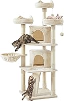 Vista 10 de Yaheetech - Árbol para gatos de 76 pulgadas con múltiples niveles, torre para gatos con gran condominio y perchas acogedoras, casa