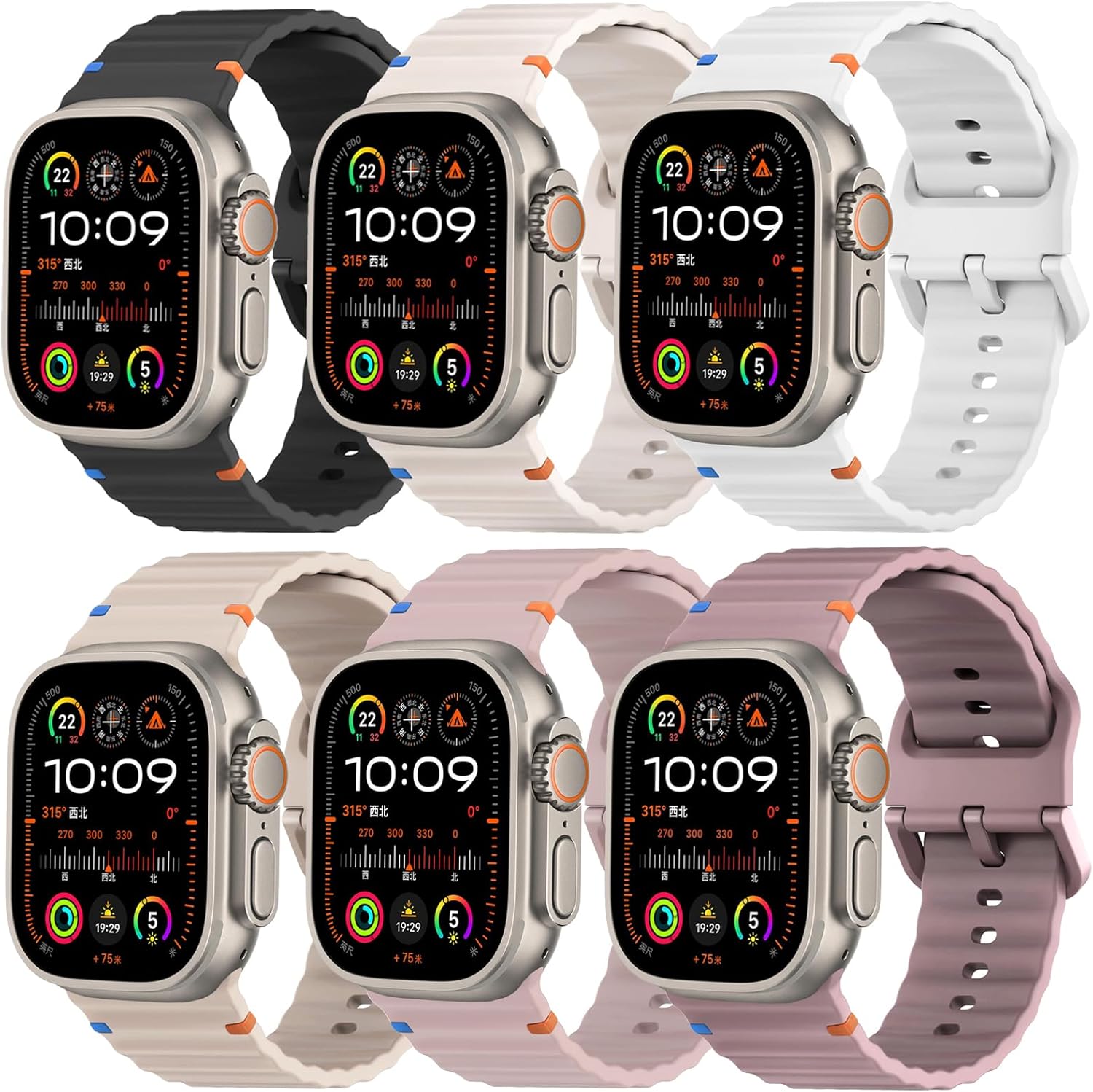 Sport Band for Apple Watch Ultra/3/2 Bands 49mm 46mm 45mm 44mm 42mm 41mm 40mm 38mm iWatch Wristband for Men Women,Waterproof Silicone Strap for Apple Watch Series 11 10 9 8 7 6 5 4 3 SE 3/2nd 41 45 mm