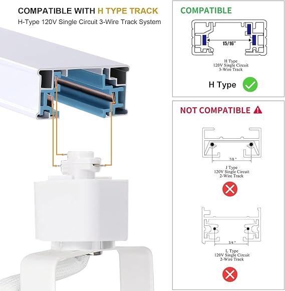 Track Lighting Kit with Replaceable GU10 Bulbs, Dimmable H‑Type Track Lights with 2x1m Track Rails, Indoor Ceiling LED Spotlight Fixture, 6‑Lights, 10W, 6000K Cool White for Any Space [Energy Class C]