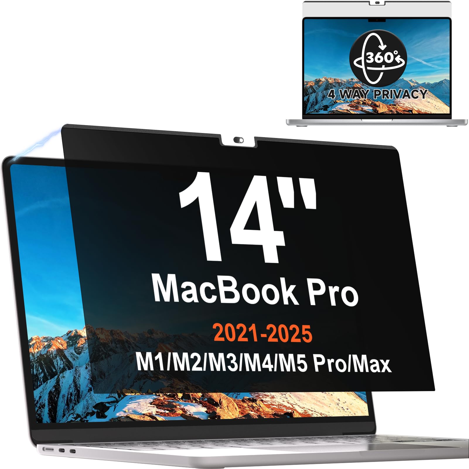 Amazon.com: Magnetic 360° Privacy Screen for MacBook Pro 14 Inch