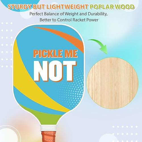 Miniatura 3 de Pickleball Paddles Set, Pickleball Rackets with 2 Outdoor Pickleball Balls, 2 Indoor Balls and 1 Portable Pickleball Bag for Beginner & Intermediate