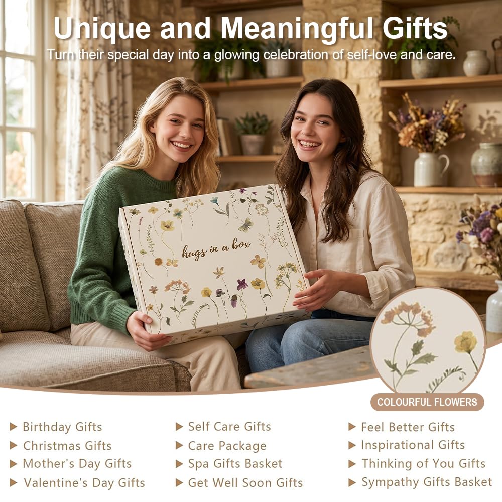 HoldOneLight Set regalo spa per donne, pacchetto per la cura di sé per mamma, kit di coccole per compleanno e festa della mamma, Thinking of You Get Well Soon regalo per amica sorella