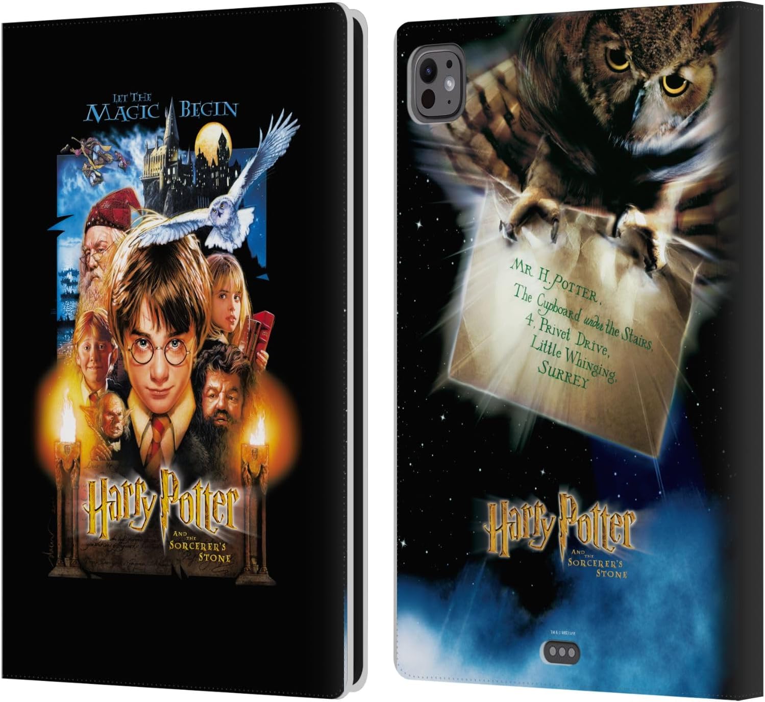 Head Case Designs Officially Licensed Harry Potter Poster 1 Sorcerer's Stone II Leather Wallet Case Compatible with Apple iPad Pro 11 M4 2024
