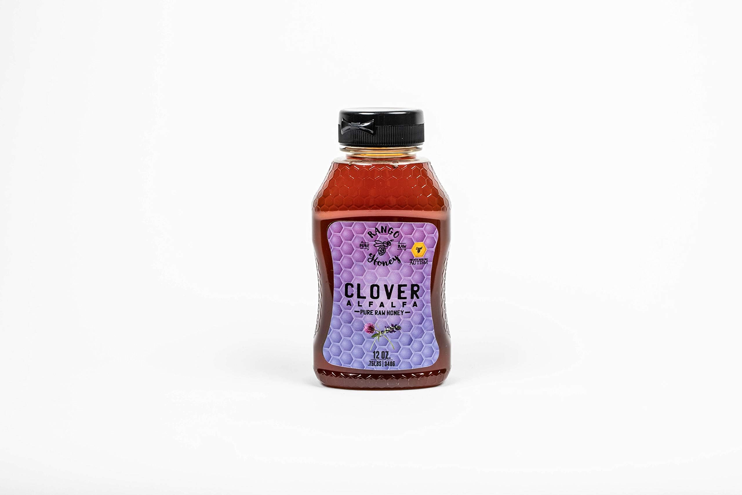 Rango Honey, 100% Pure, Raw and Unfiltered Sonoran Desert Clover Alfalfa; 12oz. Squeeze Bottle; From hive to home