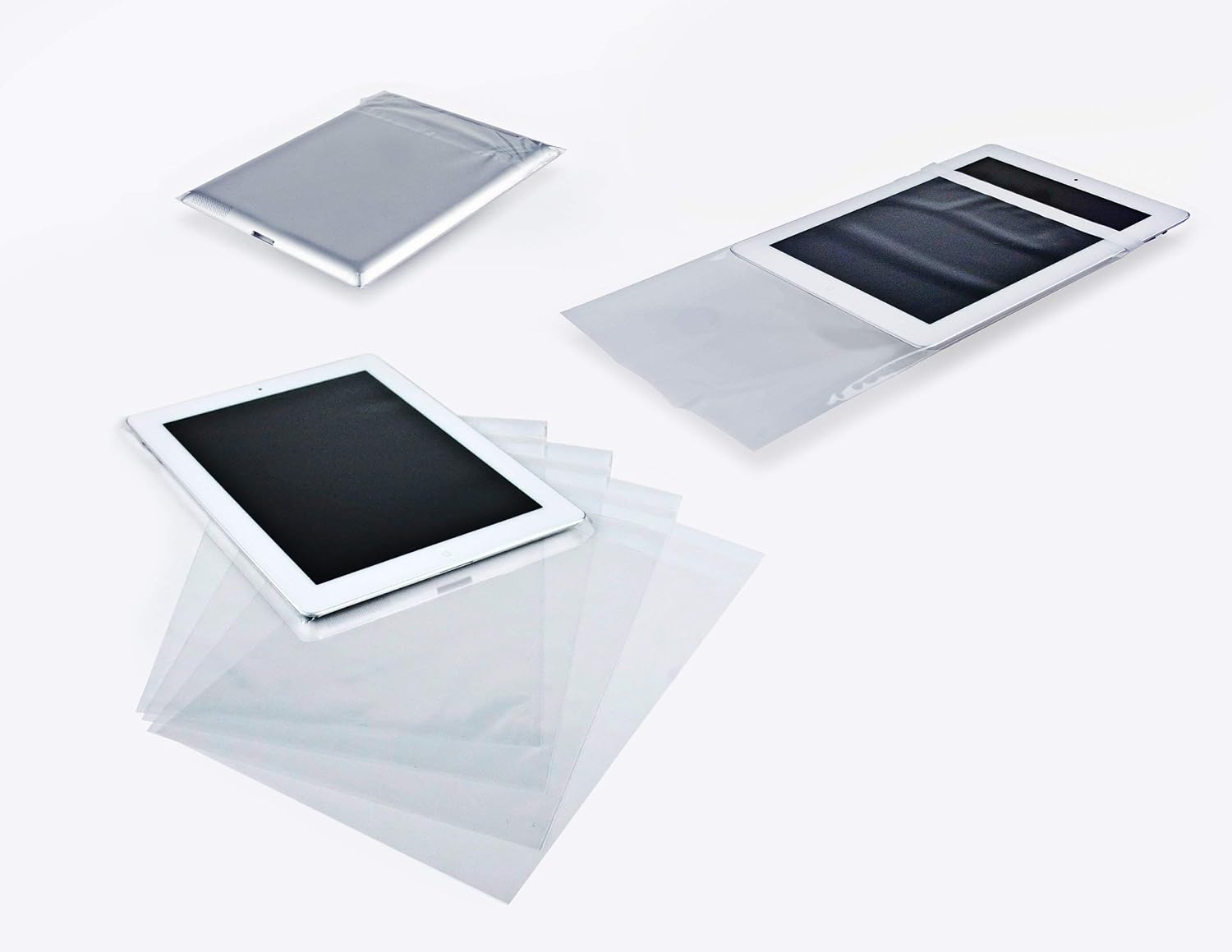 Clear Disposable Protective Sleeves for Most 10" Tablets, 10CT Pack