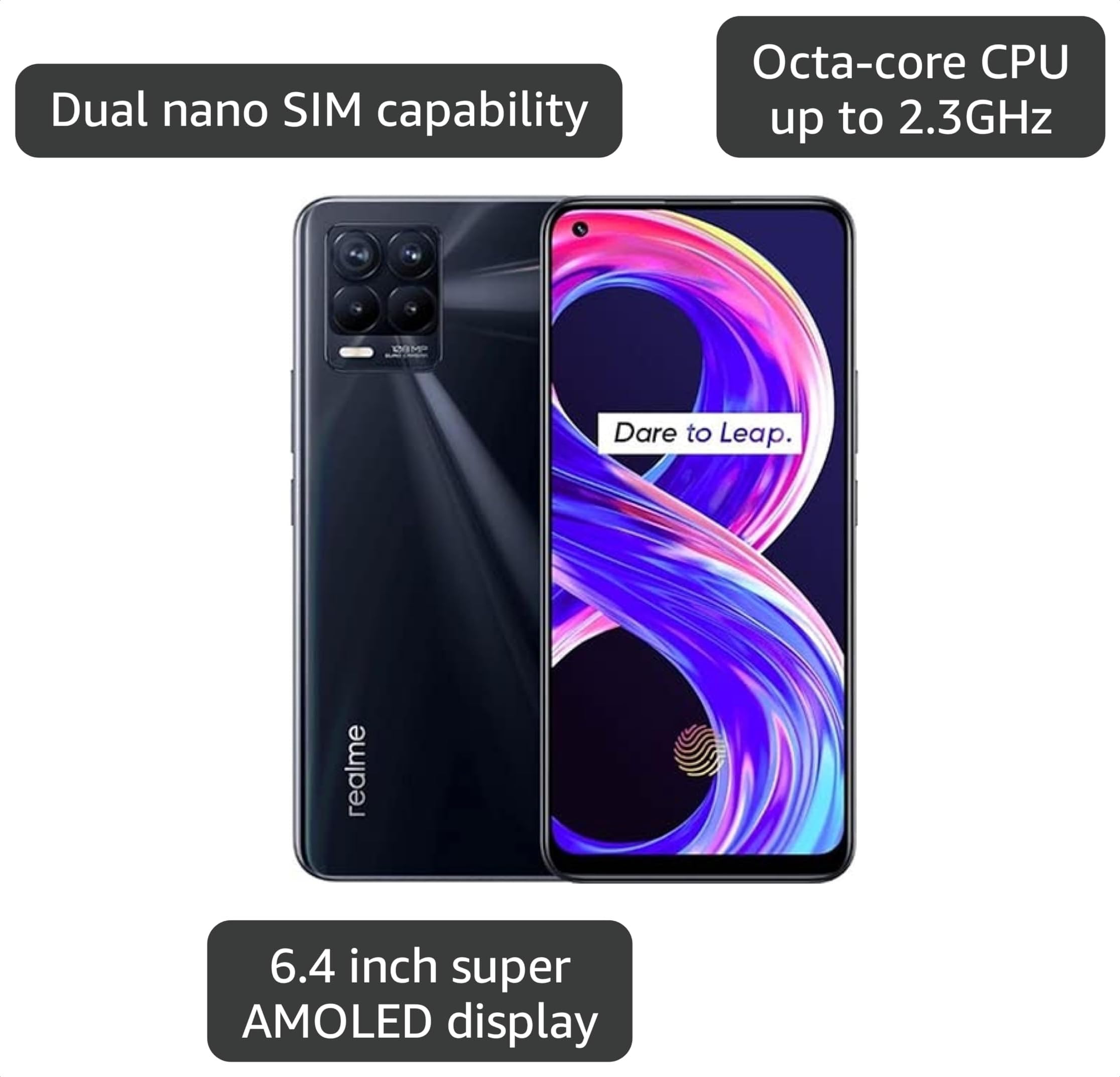 Amazon.com: Realme 8 Pro 128GB 8GB RAM RMX3081 (全球) 6.5 吋108MP
