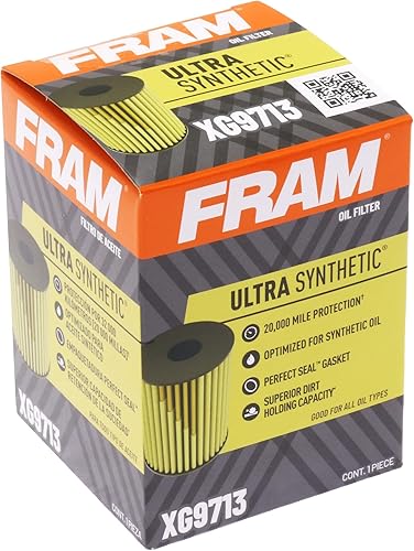 FRAM Filtro de aceite de repuesto ultra sintético para automóviles, diseñado para cambios de aceite sintético que duran hasta 20 mil millas, XG9713