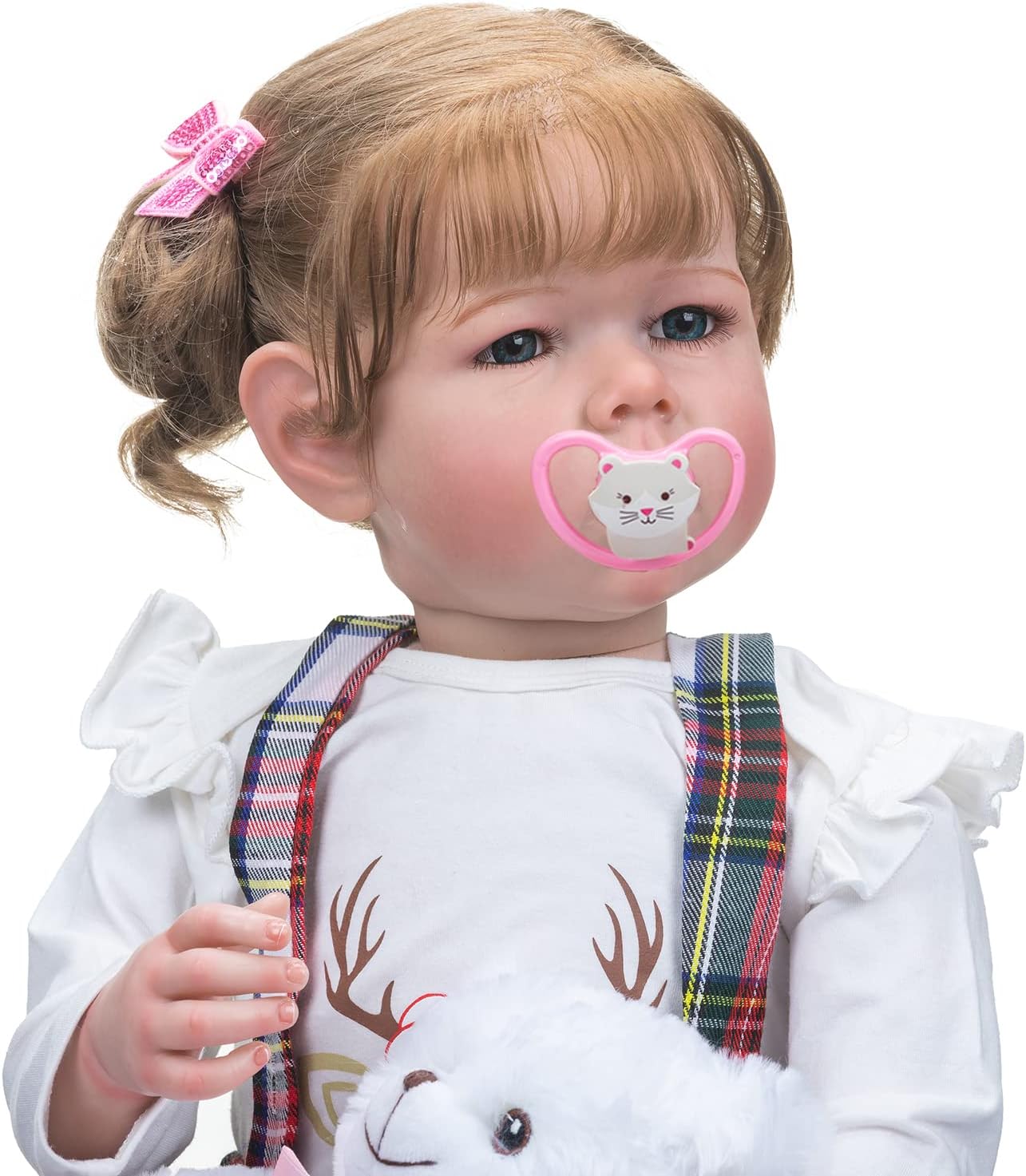 TERABITHIA 28 Inches Huge Size Rooted Hair Lifelike Reborn Baby Doll with Soft Weighted Cuddly Body Realistic Newborn Toddler Princess Girl Dolls, My Little Sweetheart