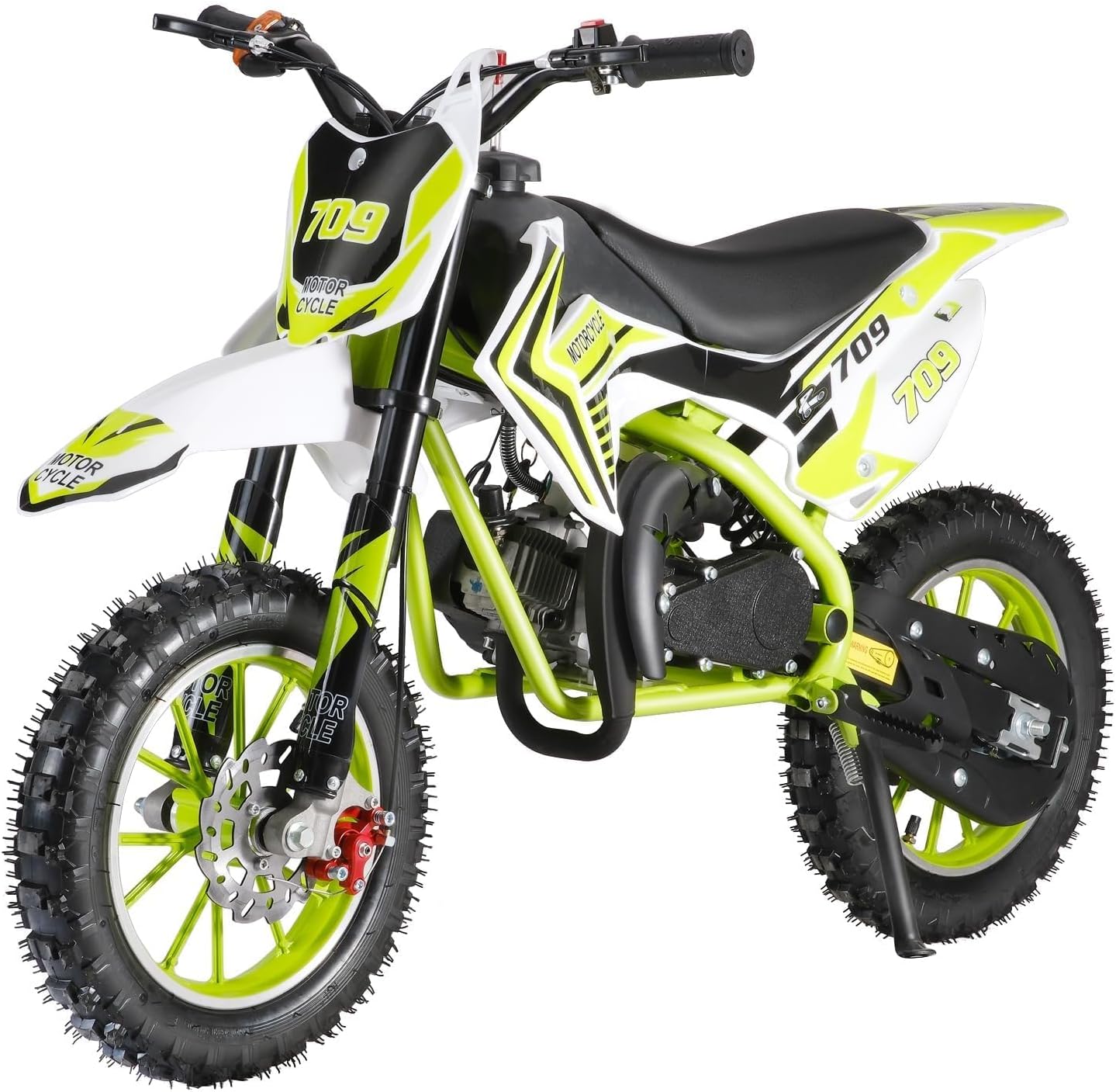 50cc 2-Stroke Kids Dirt Bike, Mini Bike for Kids & Adluts, Dirt Bike Racing 40KM/H, Gas Power Motocross, Off Road Mini Motorcycle, Children Pocket Bike, Dirt Bikes Load 330Lbs (Green) Green