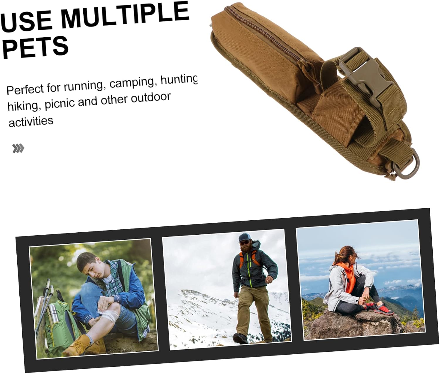 HEMOTON Camping Bag Kit Outdoor Sports Pouch Hiking Storage Lightweight Game Tool Bag Portable for Fishing image 4