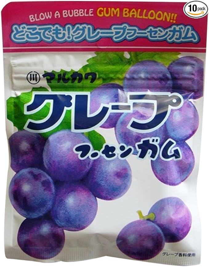 Amazon 丸川製菓 チャック袋グレープマーブルガム 47g 10個 丸川製菓 ガム 通販