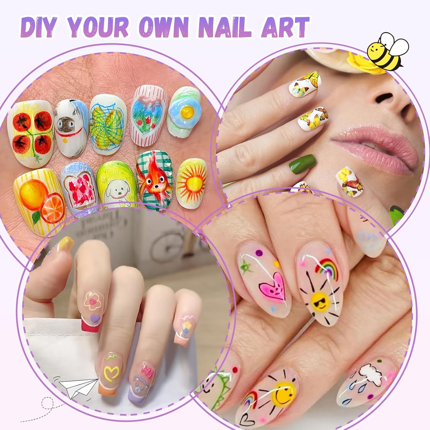 12-Color Nail Art Pens Set – Water-Based, Quick Dry Nail Art Markers for Drawing, 0.5mm Professional Precision Tip Tool for Detailed DIY Designs, Creative Nail Polish Decoration for Salon and Home Use