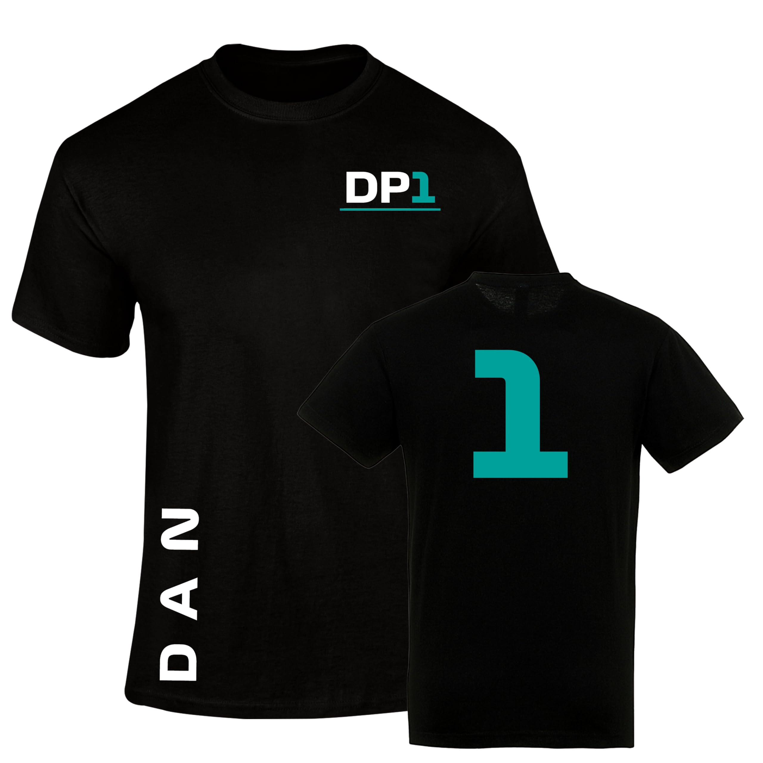 Personalised Formula Racing T Shirt Blue – Grand Prix Circuits Tee, Motorsport Fan Top, T-Shirt for Kids and Adults - Black XX-Large