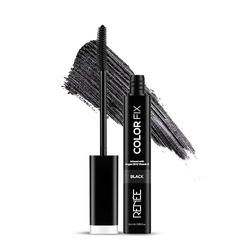RENEE Color Fix Instant Hair-Colour Touch-Up Wax Stick - Black | Covers Greys | Lightweight, Non-sticky, Quick-Dry, Long-Lasting | Enriched with Almond Oil, Argan Oil & Vitamin E | 15 ml