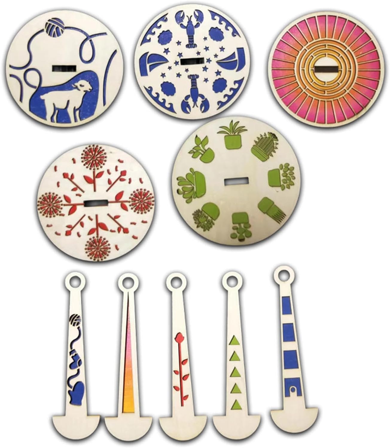 Yarn Storage Wood Yarn Holder Yarn Holder with Wrist Strap