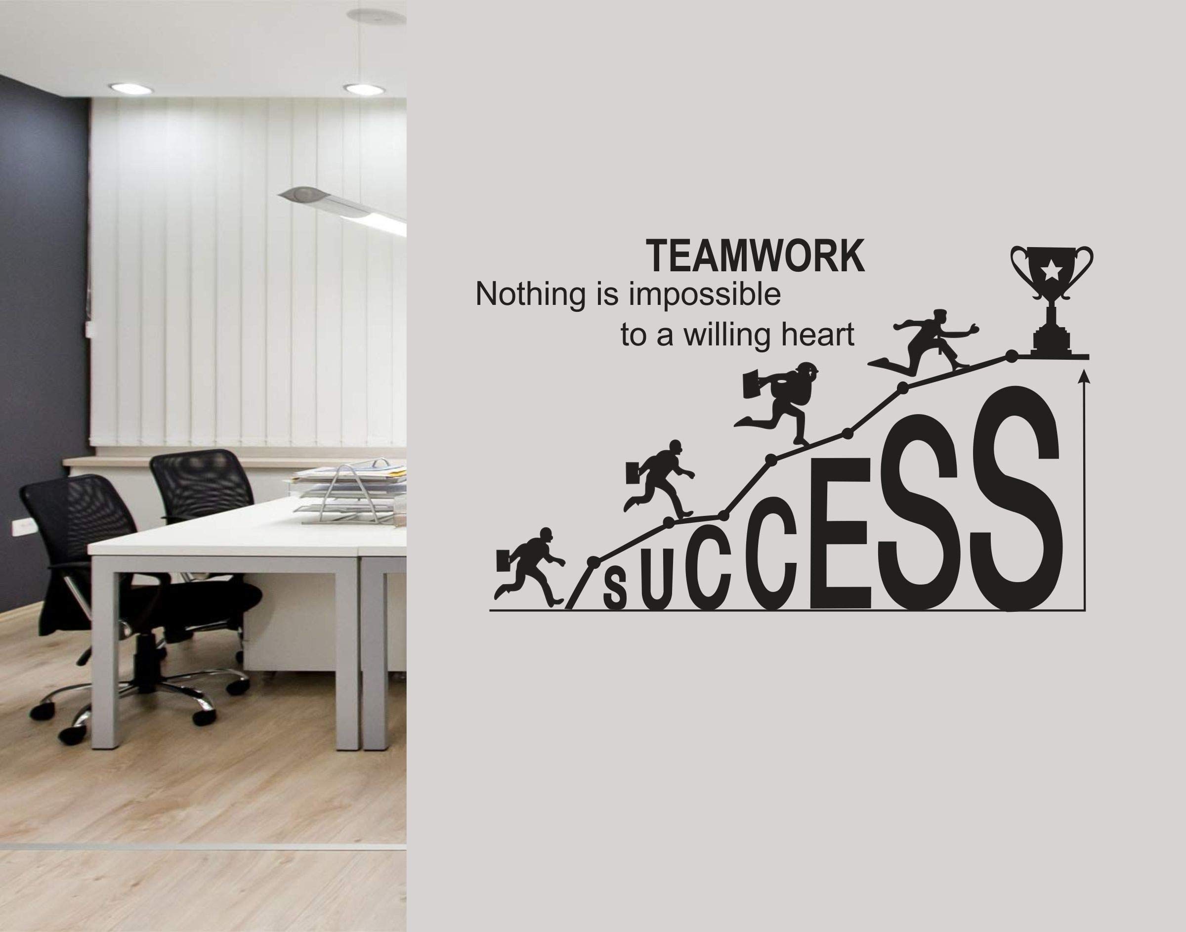 Decor Kafe Teamwork Wall Sticker 36cm X 60cm| Wall Sticker for Living Room -Bedroom - Office - Home Hall Decorative Stickers (B08QJJBDQC) Amazon Price History, Amazon Price Tracker
