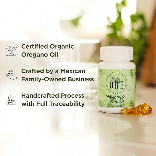Miniatura 9 de ORE Cápsulas blandas de aceite de orégano 80% Carvacrol  Orégano mexicano silvestre  Apoyo inmunitario y respiratorio a base de hierbas  Suplemento