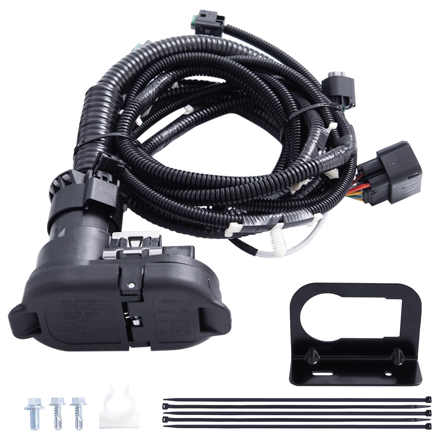 9L3Z-15A416-B 7 Way Trailer Brake Control Hitch Tow Wiring Connector Harness Kit w/Park Aid for Ford F-150 2009-2014 Replace# 9L3Z-15A416-B, 9L3Z15A416B