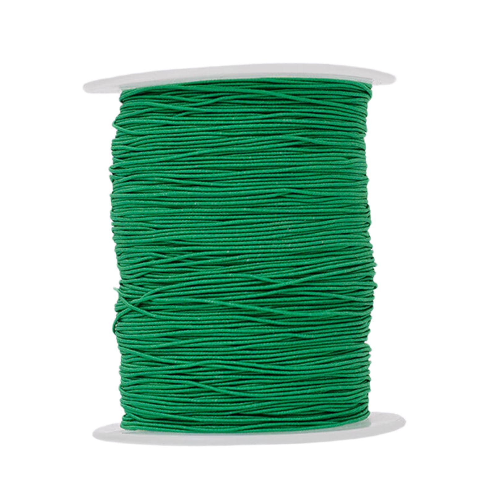Uqezagpa Green 200 Yards Chinese Knotting Cord Elastic Cord Coloured Beading Thread Decorative Thread String For Craft Making