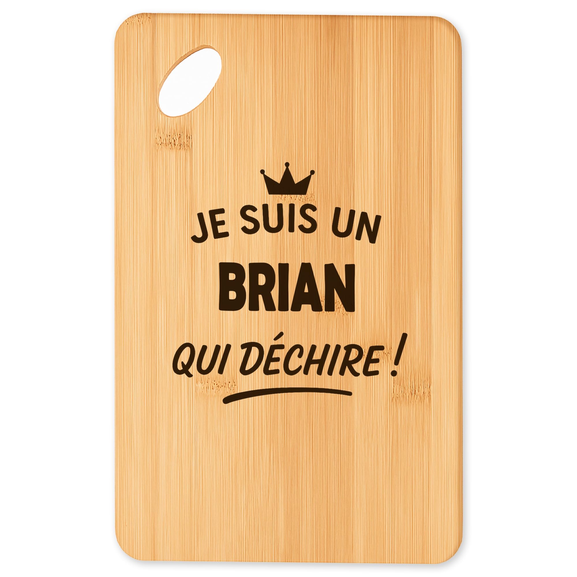Planche à découper Brian qui dechire 2, plateau de service en bambou durable