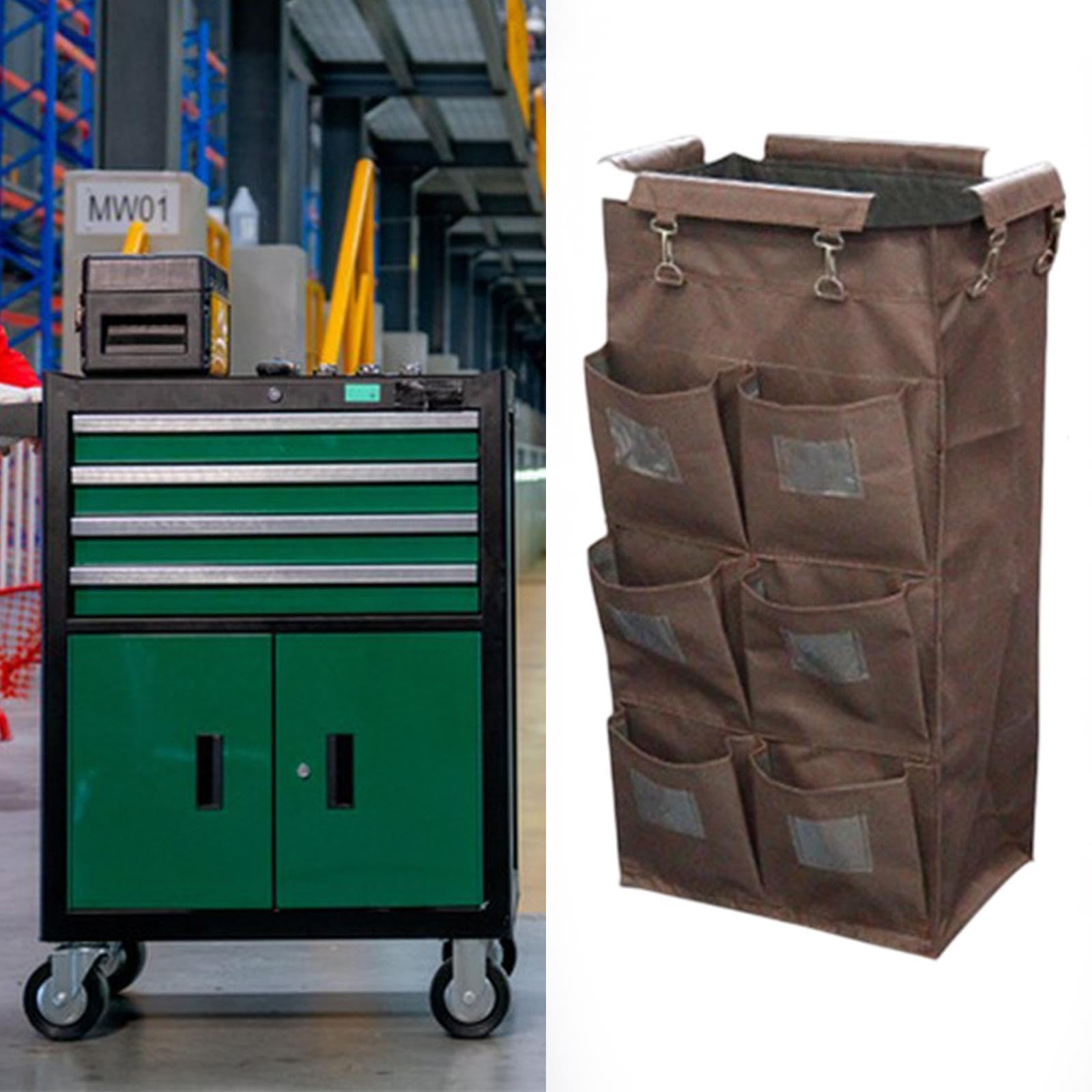 perfk Bolso de carrito de limpieza bolso de servicio de carro de hotel, 85cm B