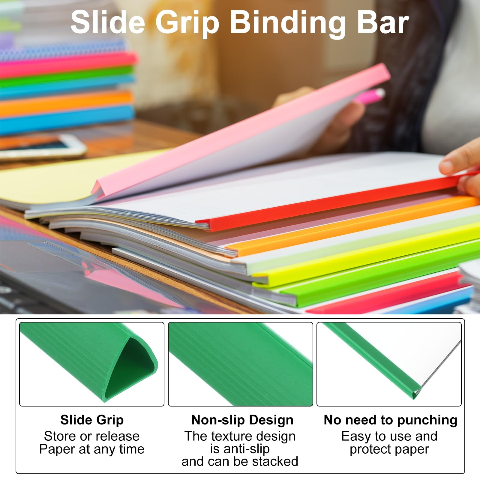 PATIKIL 100Pcs Binding Bars - Image 4