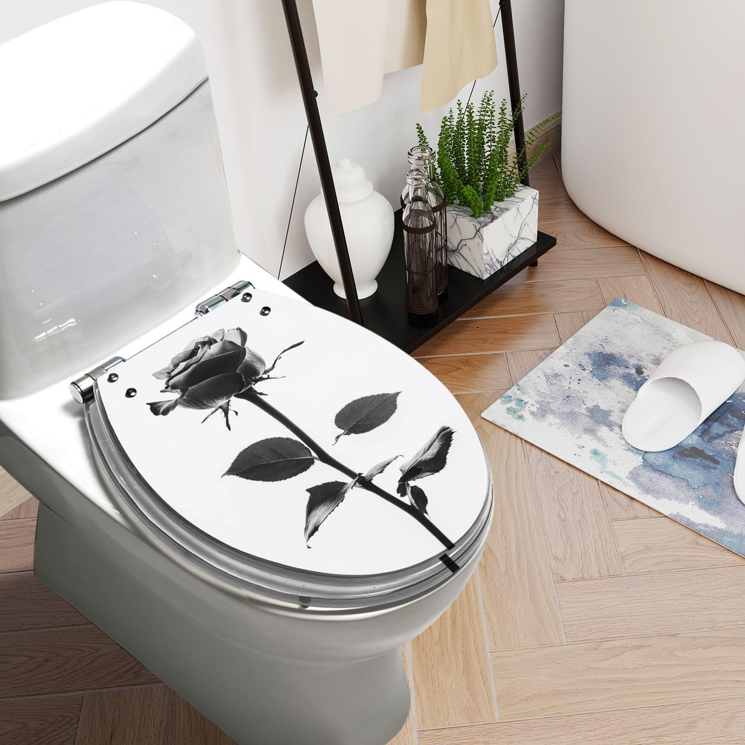 Sedile WC generico con chiusura ammortizzata per bagno