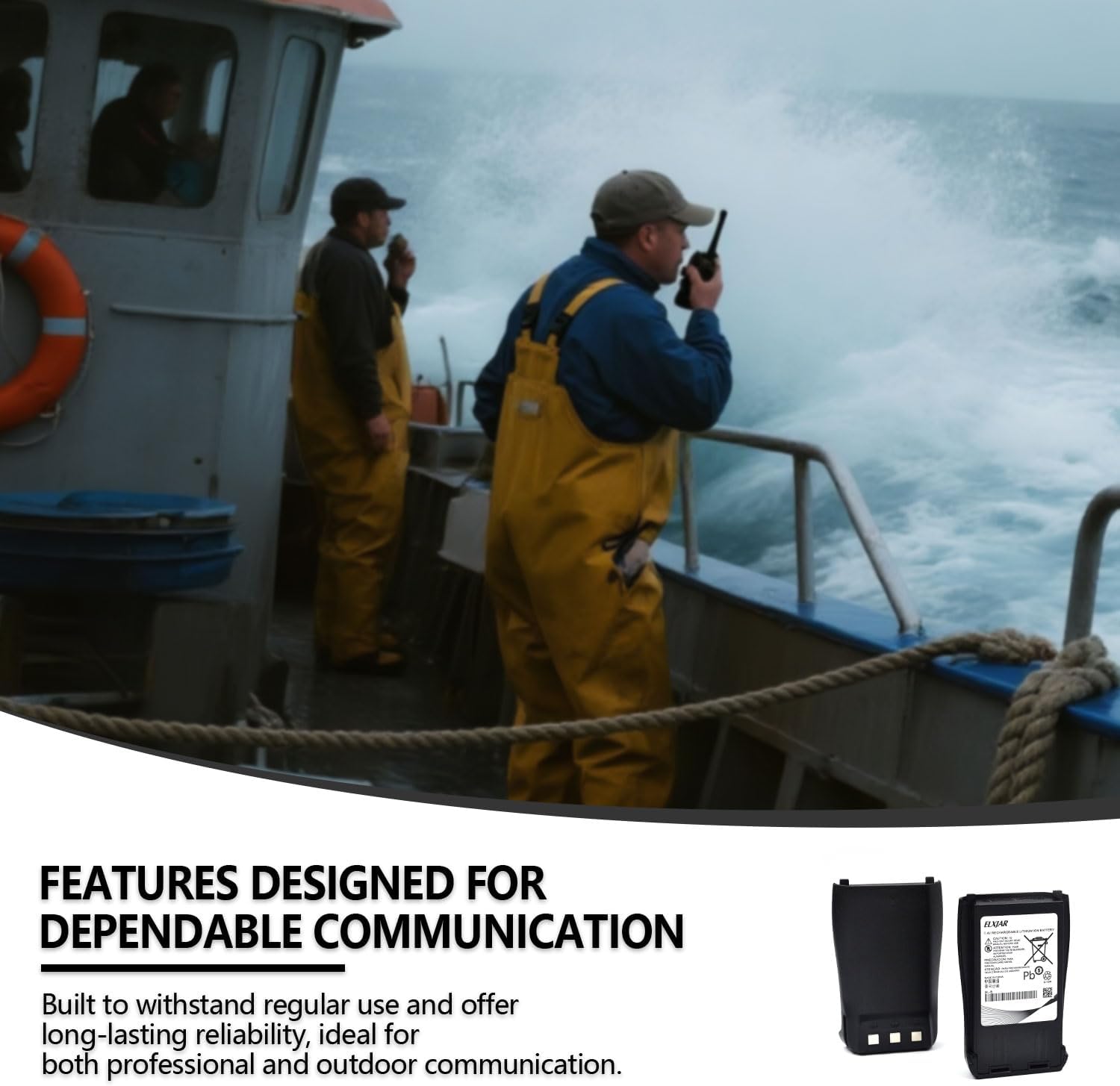 elxjar (2-Pack) 7.4V 2000mAh Li-ion Replacement Batteries Compatible with UV-B Series Radios, UV-B5, UV-B6 Two-Way Walkie Talkies, Model BL-B - Image 5