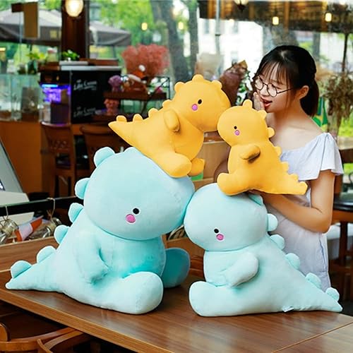 Miniatura 4 de Lindos juguetes de peluche de dinosaurio, juguetes de animales de peluche de dinosaurio gordo muñecos, peluche suave de animal de peluche dino,