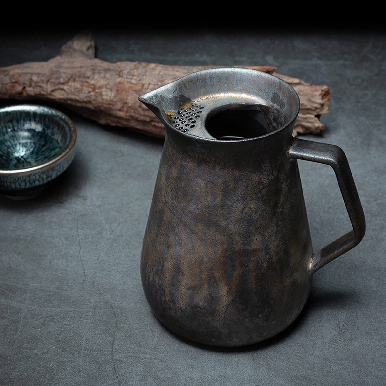 Dzbanek na wodę 50 ml kreatywny ceramiczny dzbanek z uchwytem zapobiegającym poparzeniom odporny na wysoką temperaturę zimny dzbanek domowy czajniczek dzbanek na sok dzbanek do herbaty