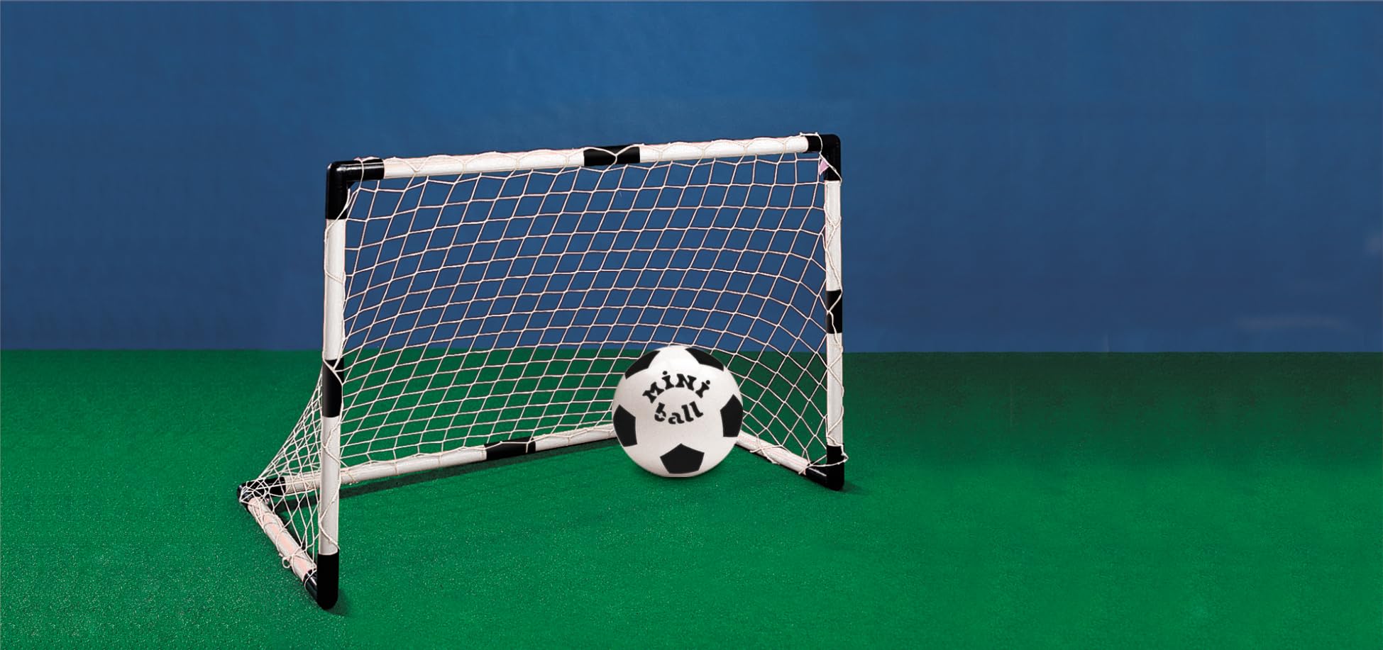 Mondo Toys 18017 - Set 1 Porta da Calcio per Bambini con Rete, Pallone Mini Ball incluso, Bianco / Nero