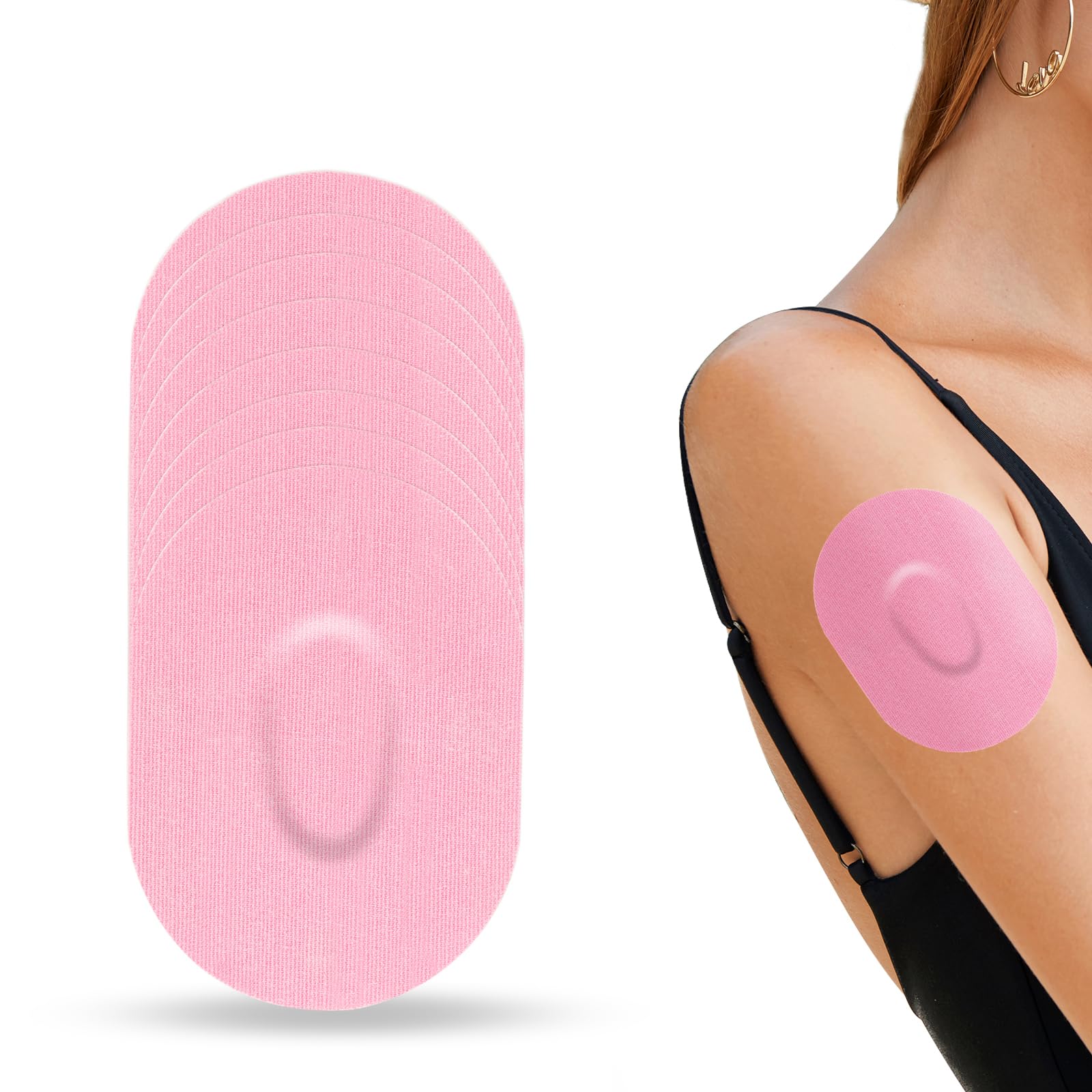 20 Packs Dexcom G6 Adhesive Patches Waterproof - Dexcom G6 Patches Glucose Sensor Covers Protection by YOUSHARES (Pink)