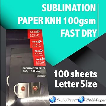SUBLIMATION PAPER KNH 100gsm FAST DRY 8.5"x14"*