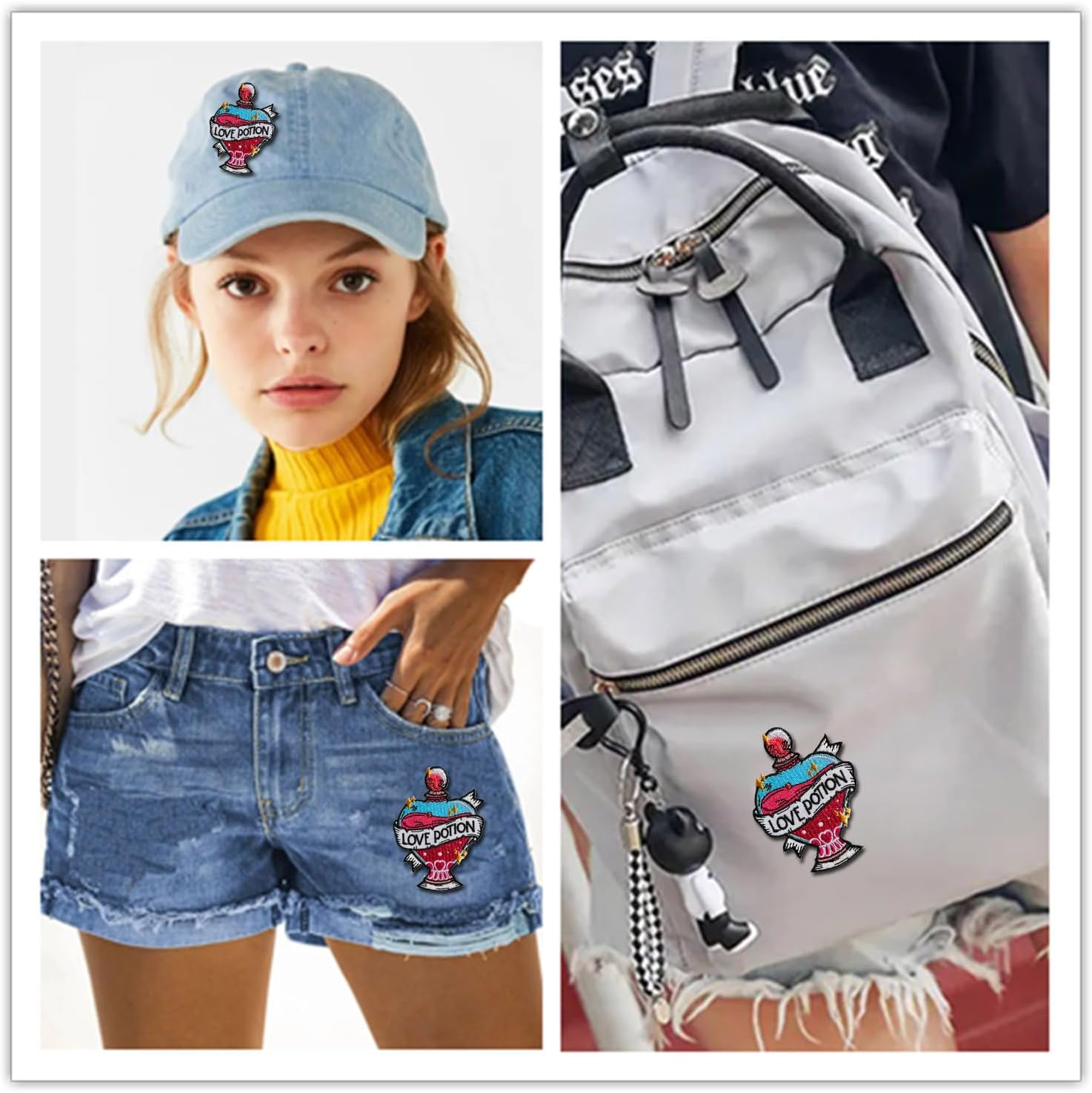 Love Potion Embroidered Patch Applique Iron/Sew on Patches for Clothing Jackets T-Shirt Backpacks.… image 4