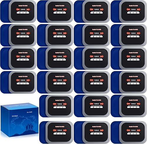 Miniatura 8 de Tallew 20 Piezas Parches para Neumáticos 3.15 x 4.7 Pulgadas Parches de Goma para Neumáticos Parche de Reparación de Neumáticos Radiales Kit de