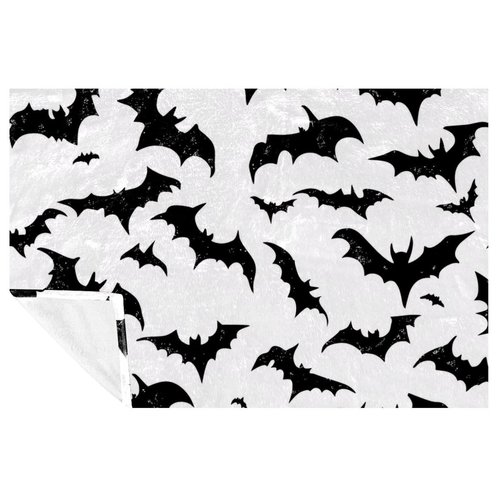 Couverture Halloween chauve-souris pour soirées cocooning et camping