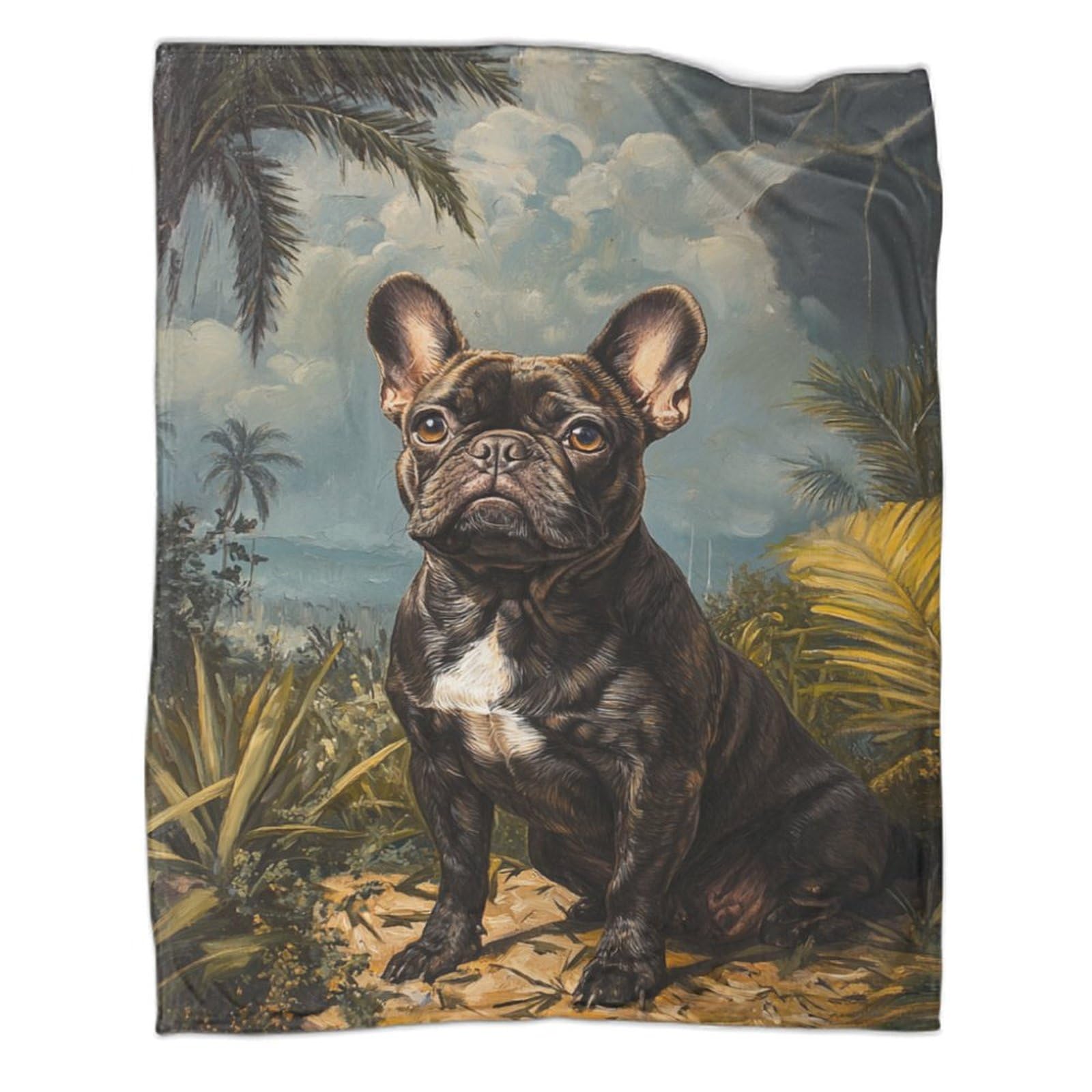 Couverture bouledogue français grand format : Idée cadeau originale adulte