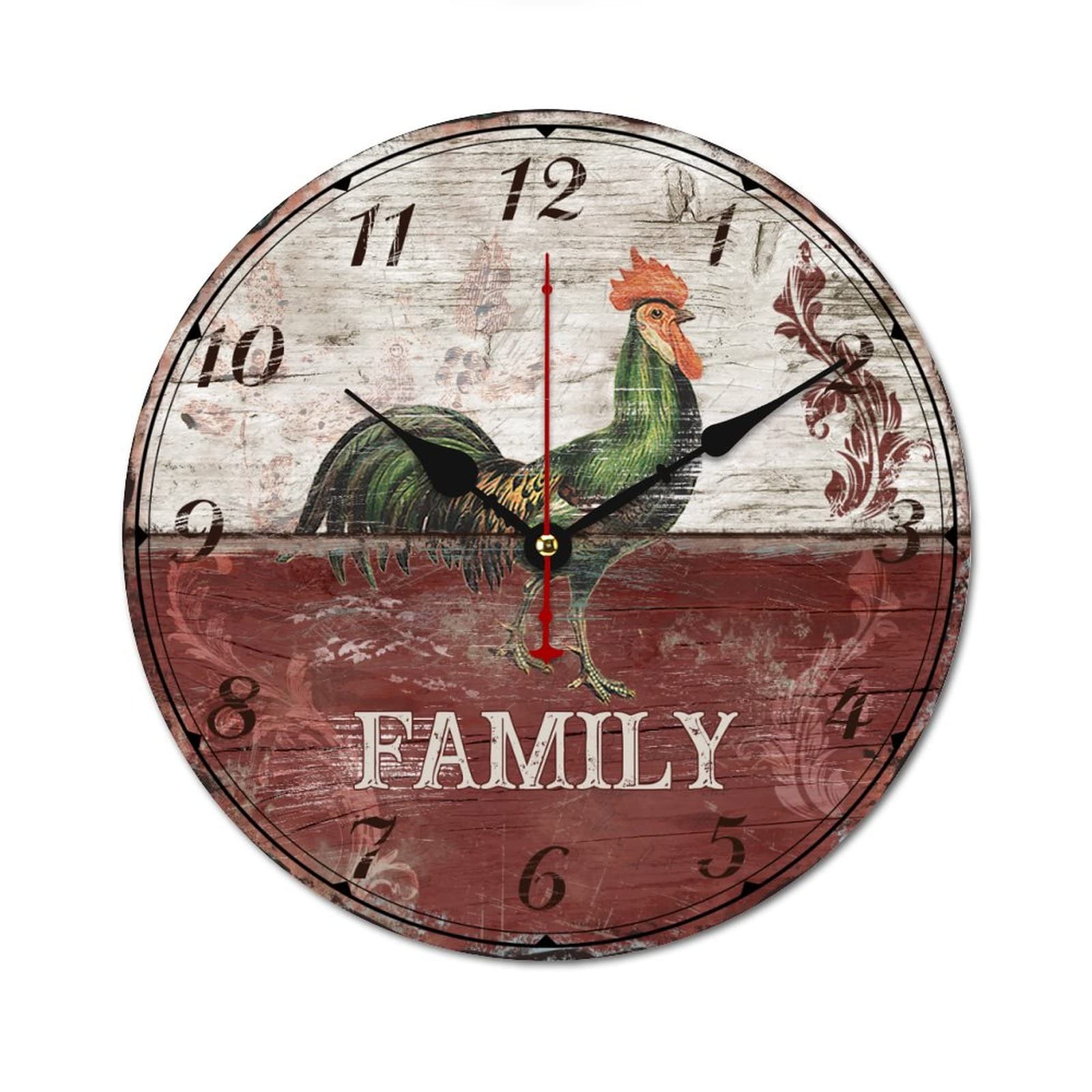 Horloge en bois oiseaux et coq idéale pour créer une ambiance chaleureuse dans la cuisine