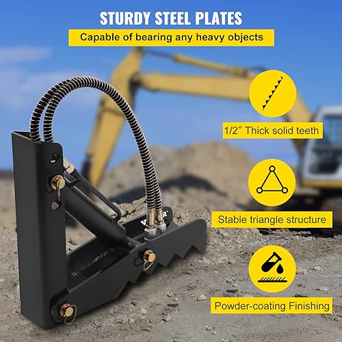 Miniatura 4 de Mophorn Pulgar de retroexcavadora hidráulica de 18 pulgadas pulgar de excavadora resistente de 12 pulgada de grosor soldadura de acero negro en