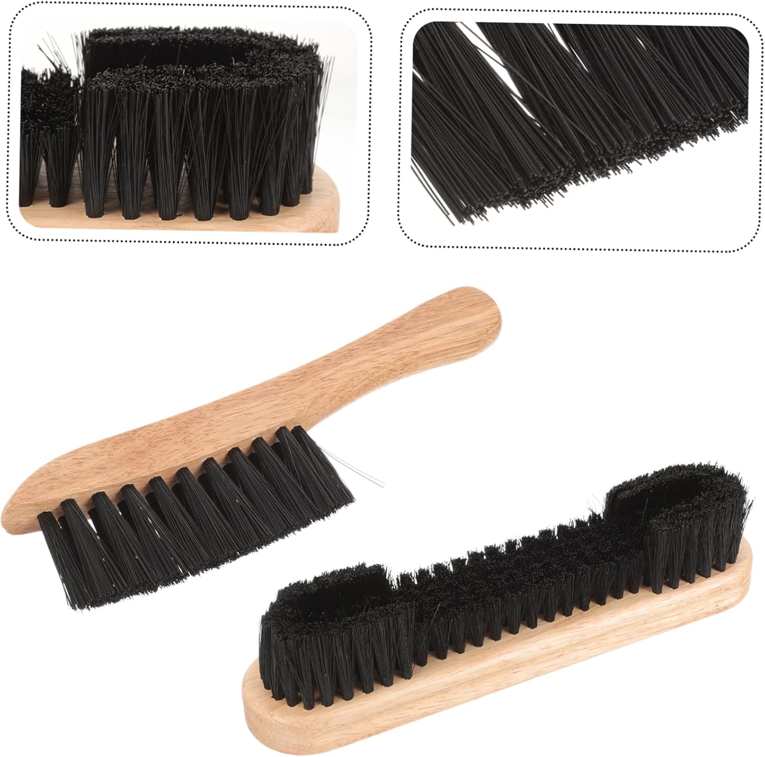POPETPOP 2-Piece Wooden Pool Table Cleaning Brush Kit Billiard Table Sweeper Soft Bristles for Dust Removal Essential Billiards Accessories for Home and Game Rooms