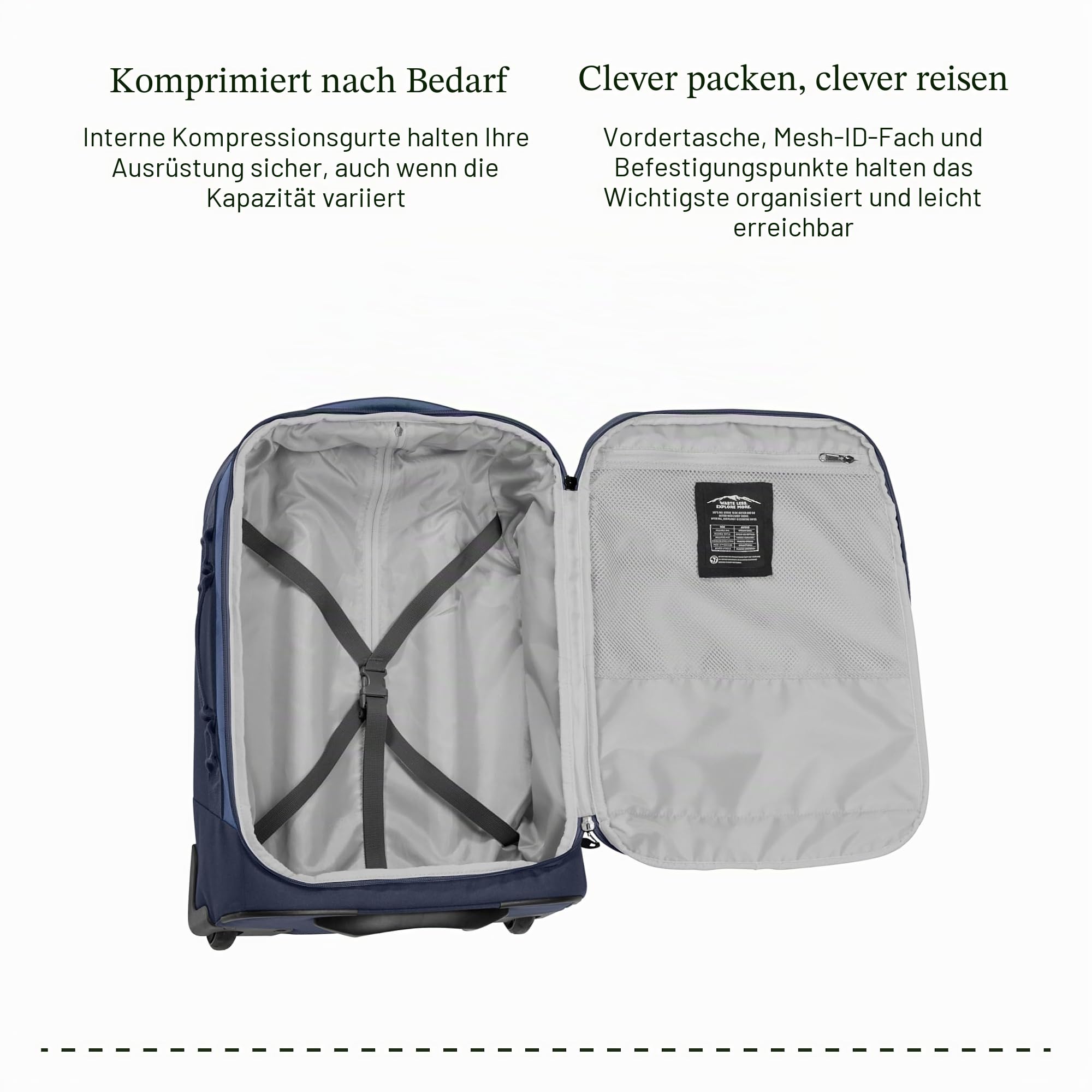 Eagle Creek Expanse Convertible Intl Carry On Rollkoffer | Koffer | 20.5 x 55 x 34.5 cm | 38L | Pilot Blue (423)