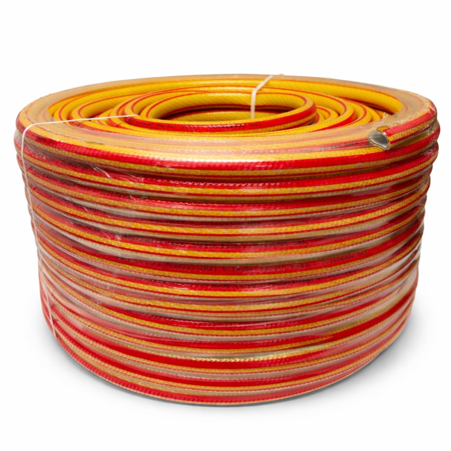 Reinforced 6 Layer Garden Hose Pipe 1/2" Yellow Kink and Algae Resistant PVC Food Safe Garden Irigattion Car Cleaning Caravan (15m)