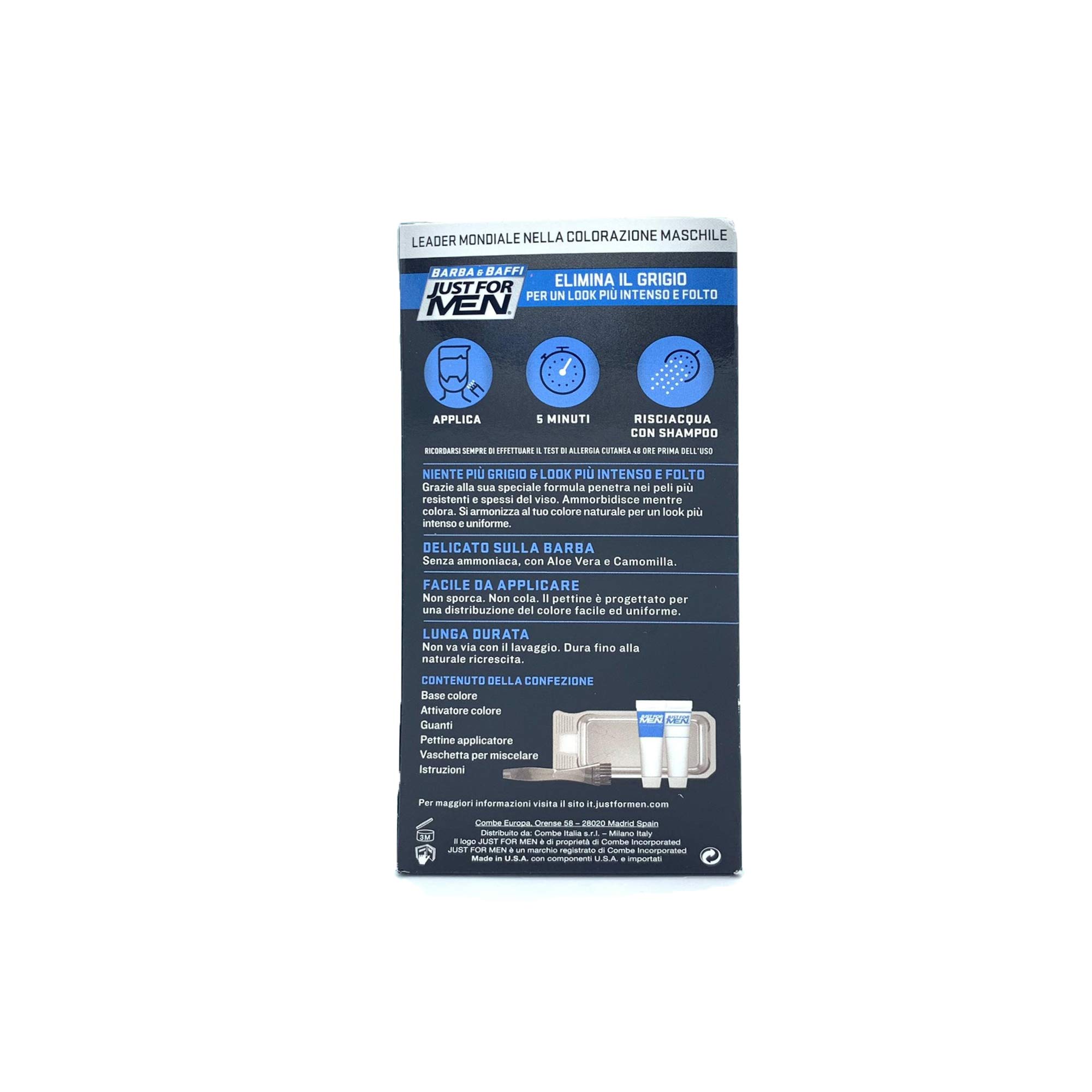 6 X Just for Men Moustache & Beard M45 Permanent Hair Colour