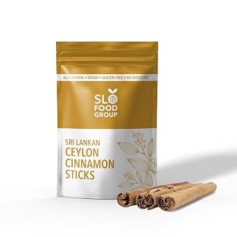 Slofoodgroup Ceylon Cinnamon Sticks - Pure Ceylon Cinnamon Quills 5 Inch Cut Cinnamon Spice from Sri Lanka, True Cinnamon - Cinnamomum Verum, 2 OZ.