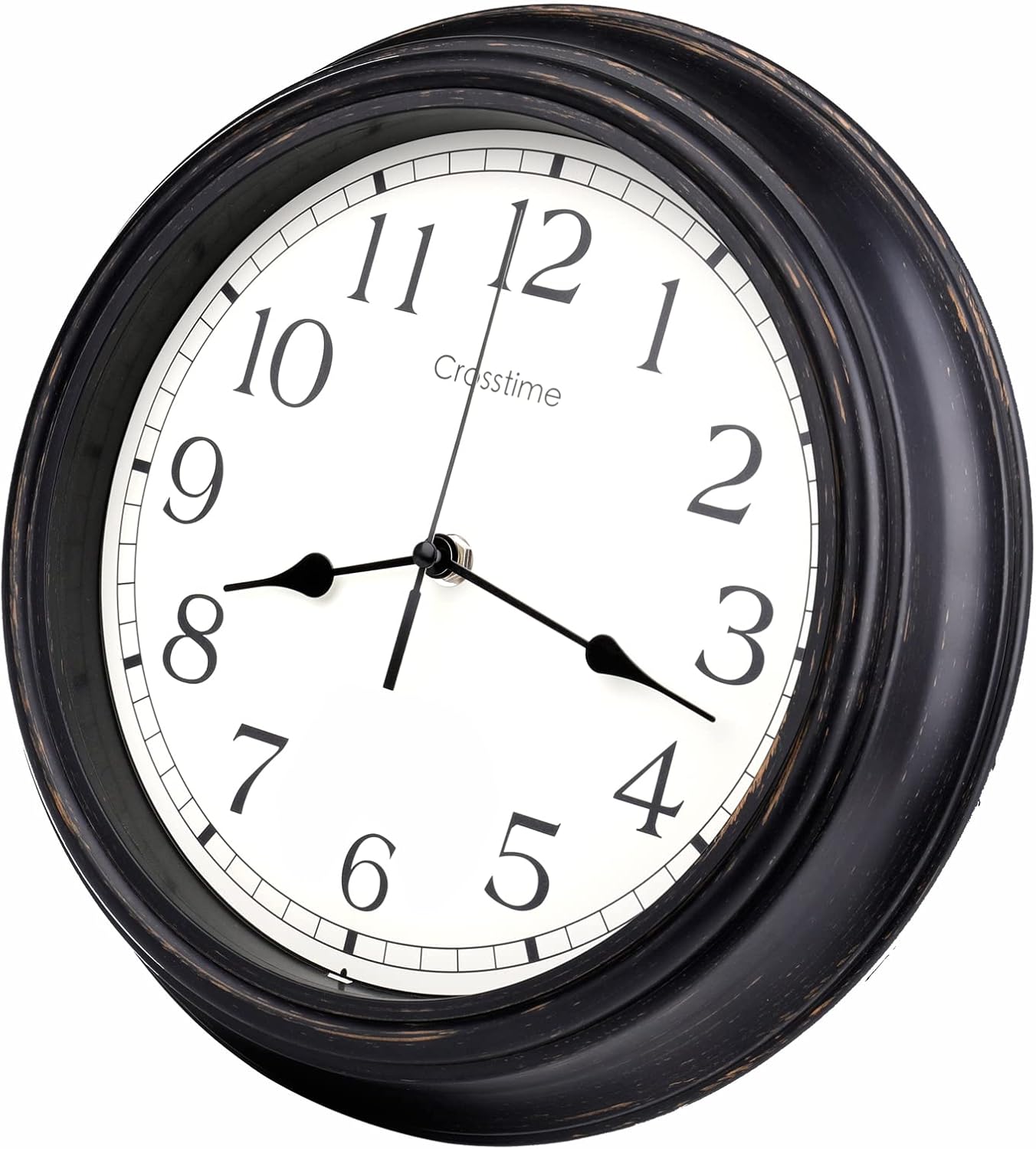 Crosstime Retro Wall Clock 12 Inch Silent Non-Ticking Battery Operated Wall Clocks Waterproof for Bathroom Home Outdoor Patio Pool Garden Decor,Bronze