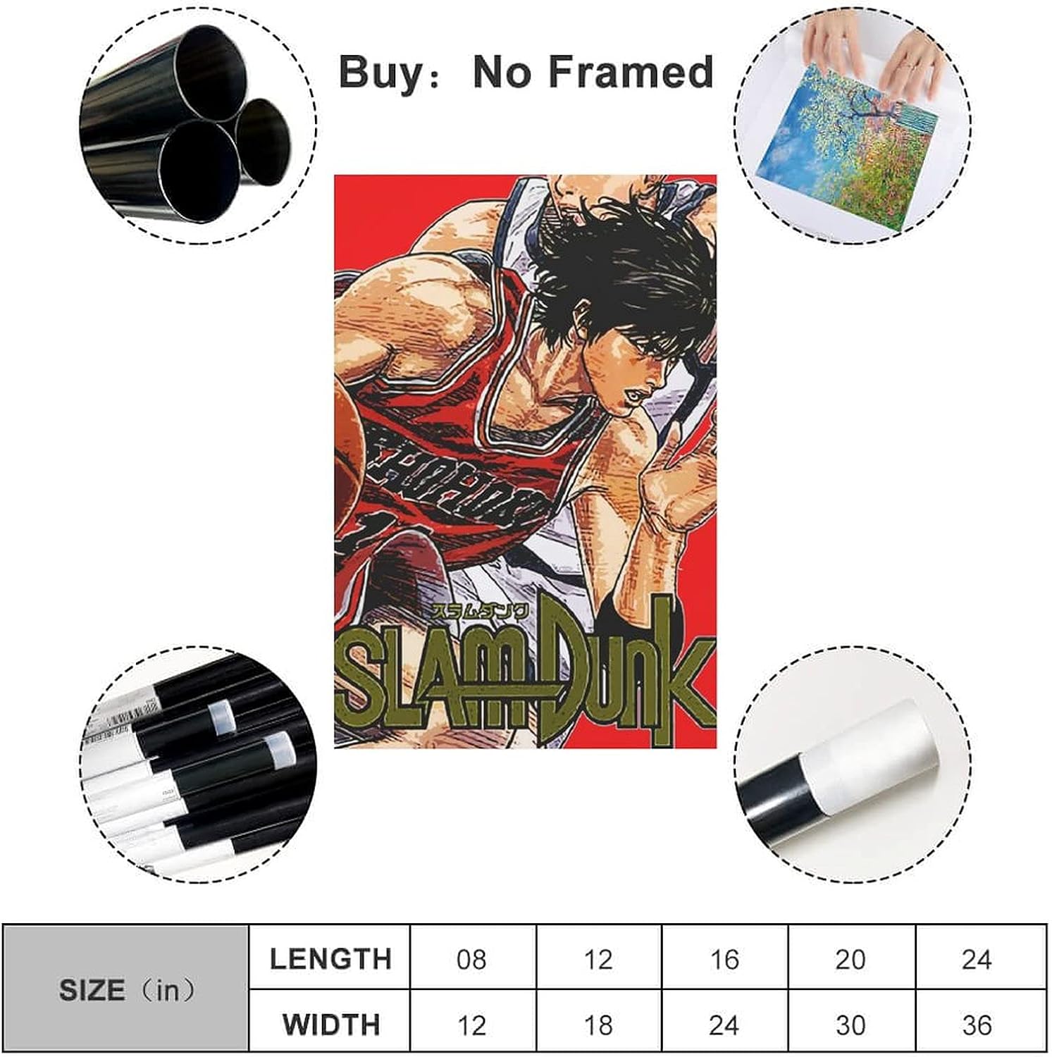 人気の贈り物が Slam Dunk流川楓アニメポスター装飾画キャンバスアート絵画リビングルーム壁画寝室装飾ポスター08 12inch 30cm Www Ssd Dk