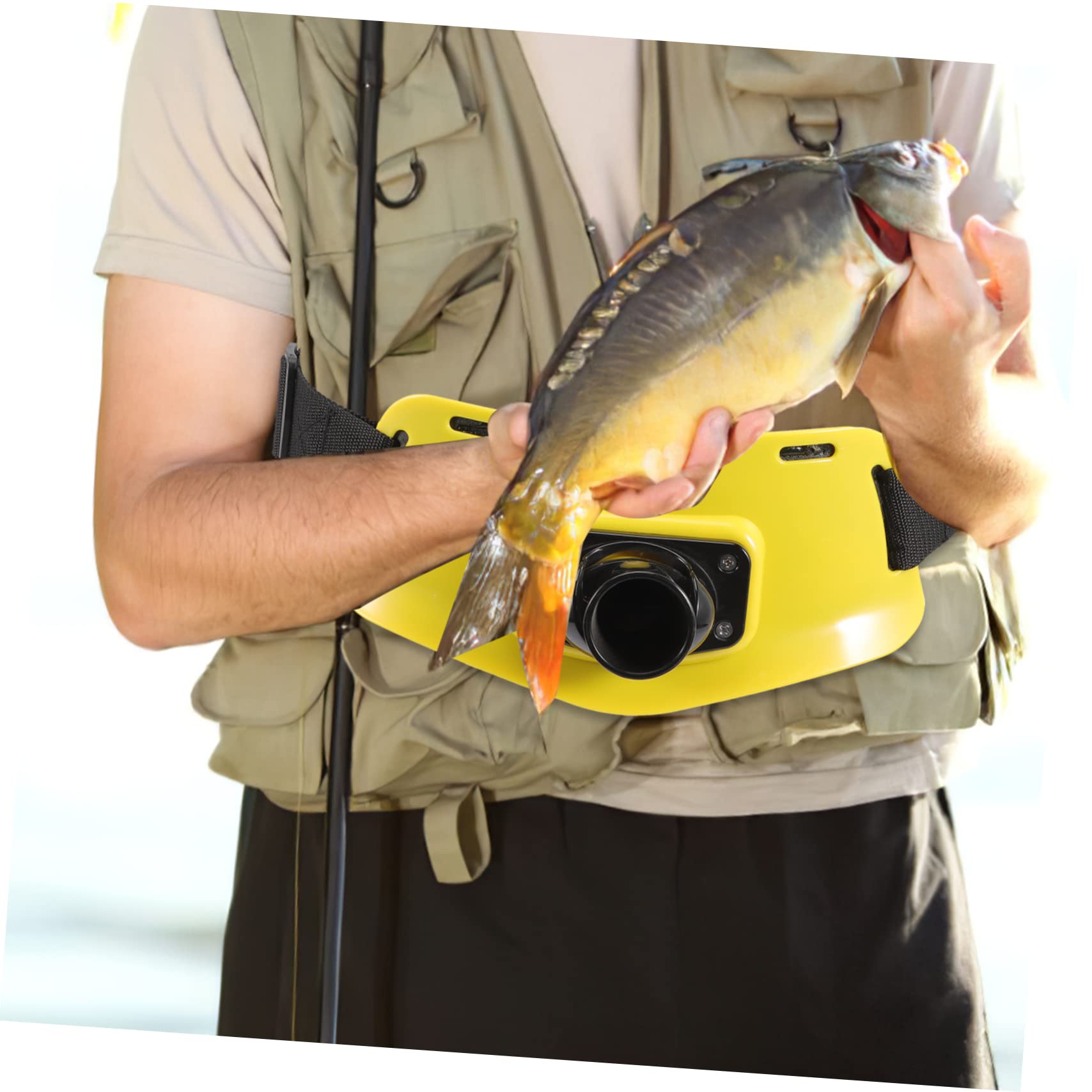 GOOHOCHY Wade Fishing Belt with Rod Holder Fisherman's Waist Belt with Tool Holder for Freshwater/surf/boat Fishing